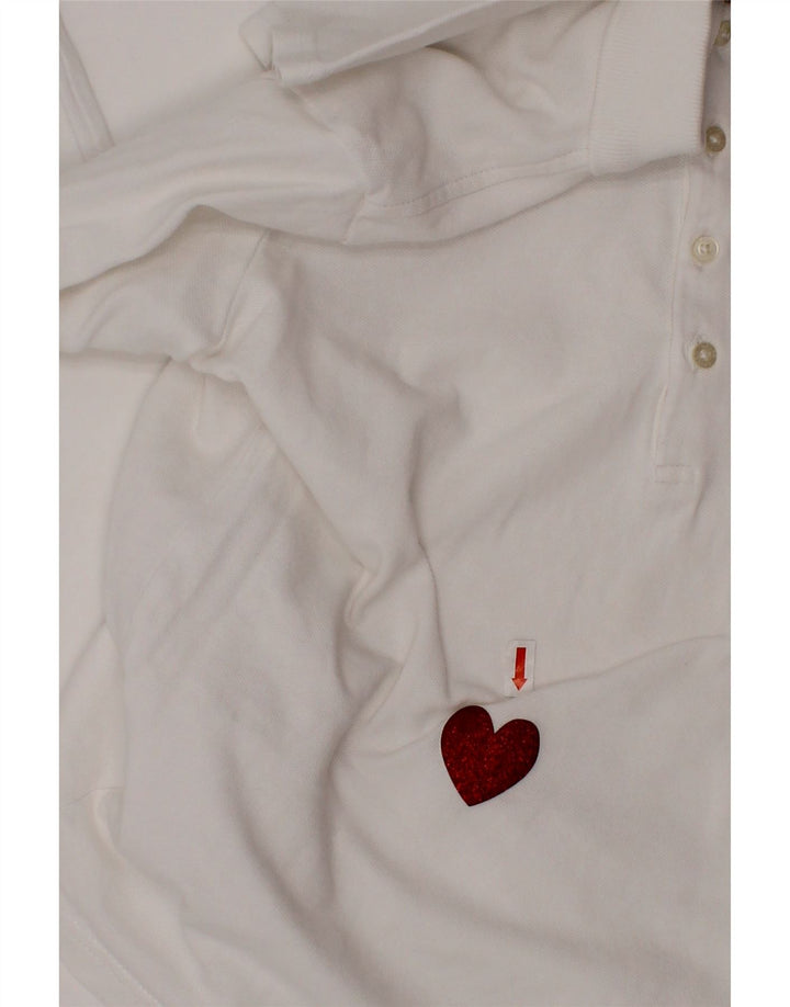 POLO RALPH LAUREN Polo Bambina 12-13 Anni Cuore Grande in Cotone Bianco