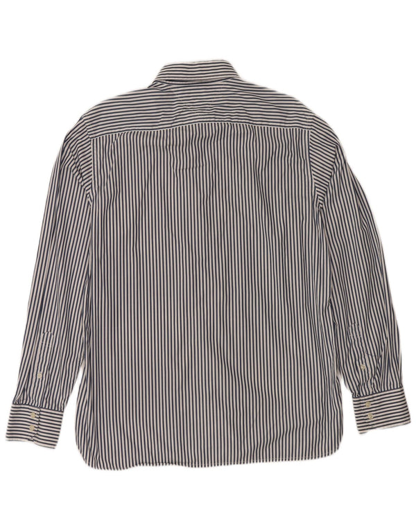 Camicia da uomo Tommy Hilfiger grande cotone gessato blu navy
