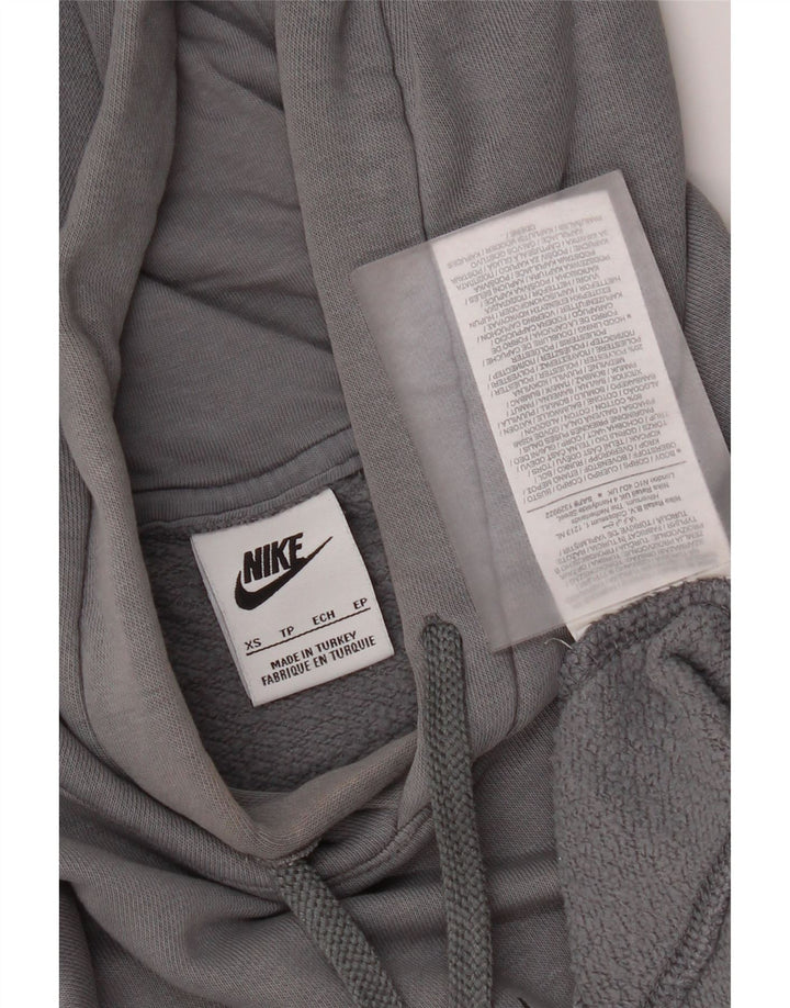 Felpa con cappuccio grafica Nike da uomo XS in cotone grigio