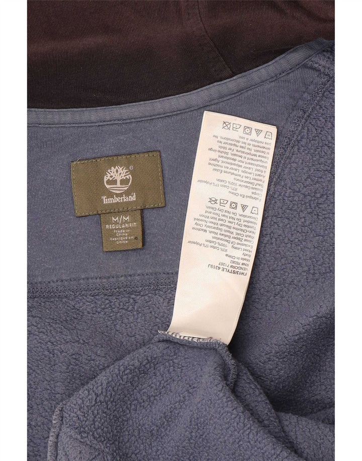 Timberland Maglione con cappuccio e zip con vestibilità regolare grafica da uomo blu navy medio