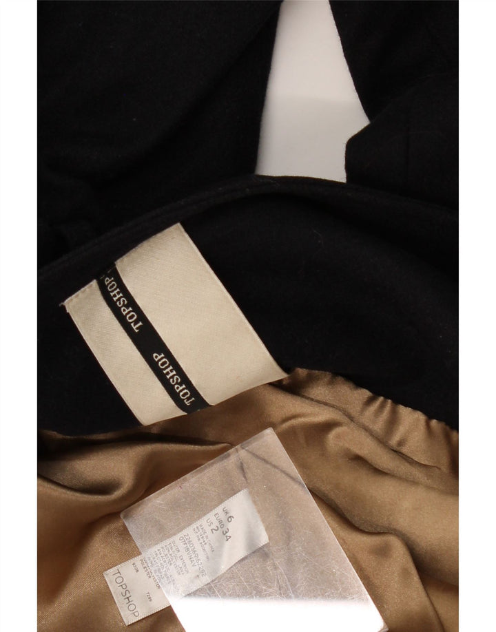 TOPSHOP Caban da donna UK 6 XS Lana blu navy