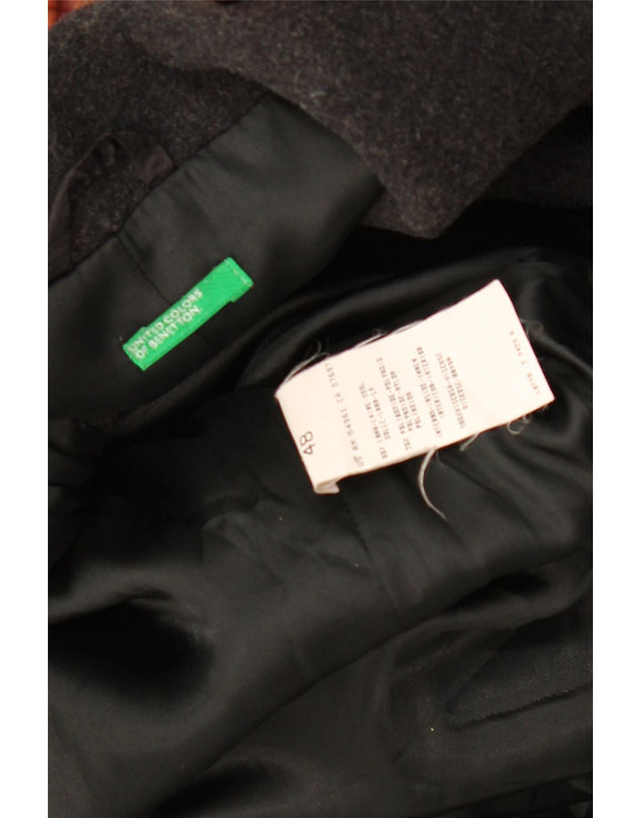Cappotto Donna BENETTON IT 48 XL Nero Lana