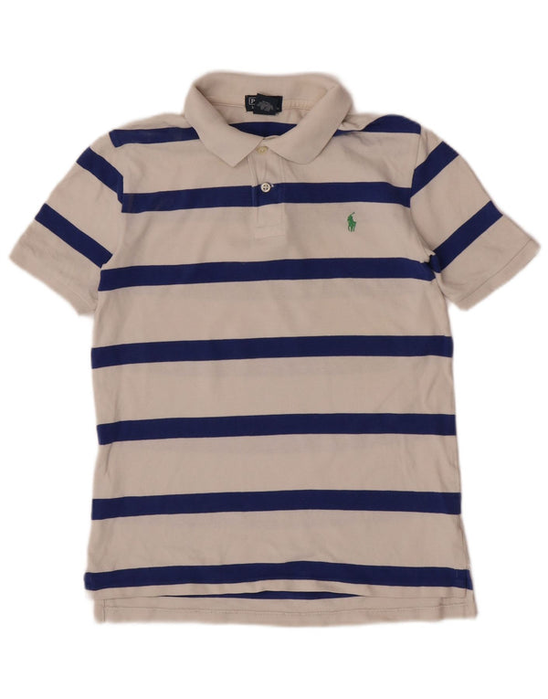 Polo Ralph Lauren Camicia a maniche corte da ragazzo 14-15 anni a righe bianche grandi
