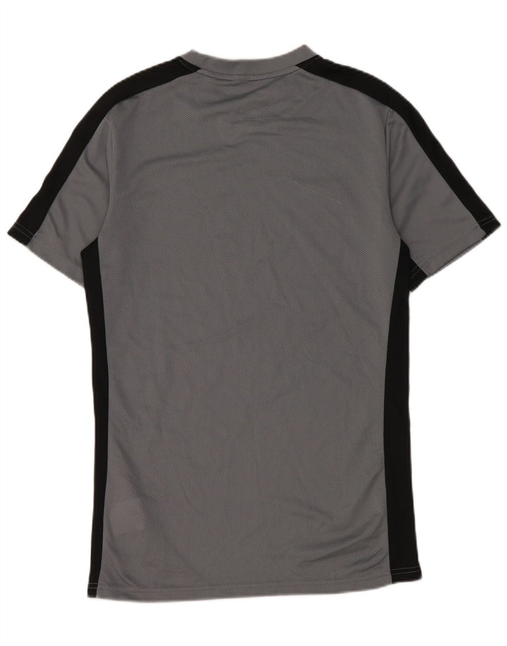 T-shirt Nike Dri Fit Slim Fit da uomo, piccola, in poliestere color block grigio
