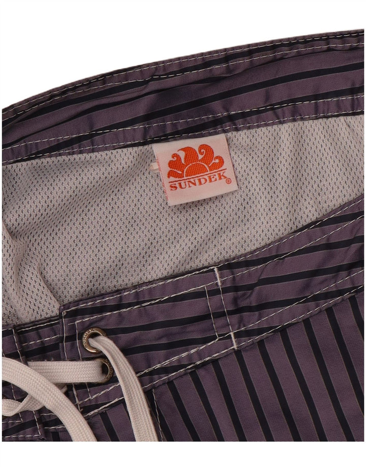 Pantaloncini da bagno da uomo SUNDEK color block medio blu navy