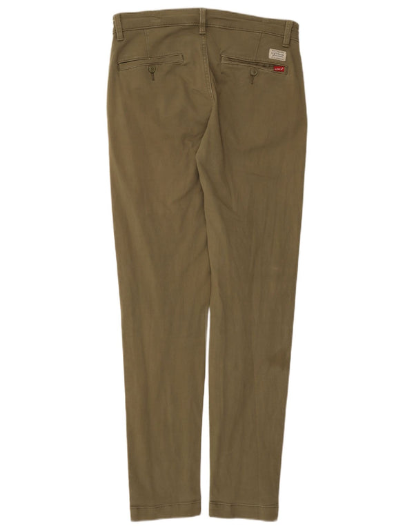 Pantaloni chino slim affusolati da uomo Levi's W30 L32 cotone kaki