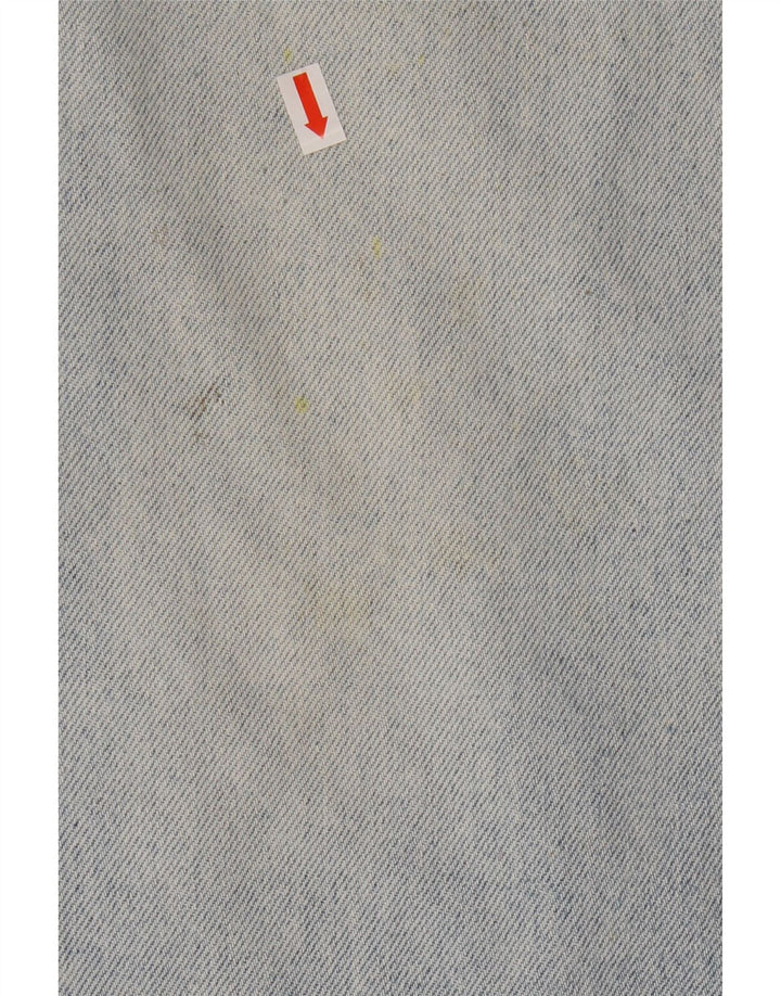 Jeans dritti da uomo vintage W34 L30 in cotone blu