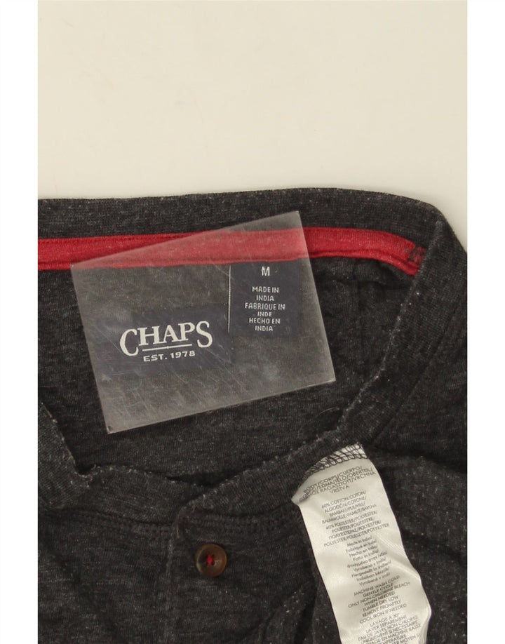 Chaps Maglia da uomo a maniche lunghe in cotone mélange grigio medio