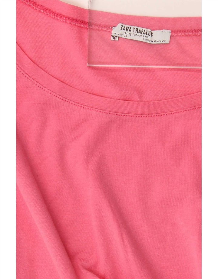 T-shirt Zara Trafaluc da donna UK 14 rosa medio