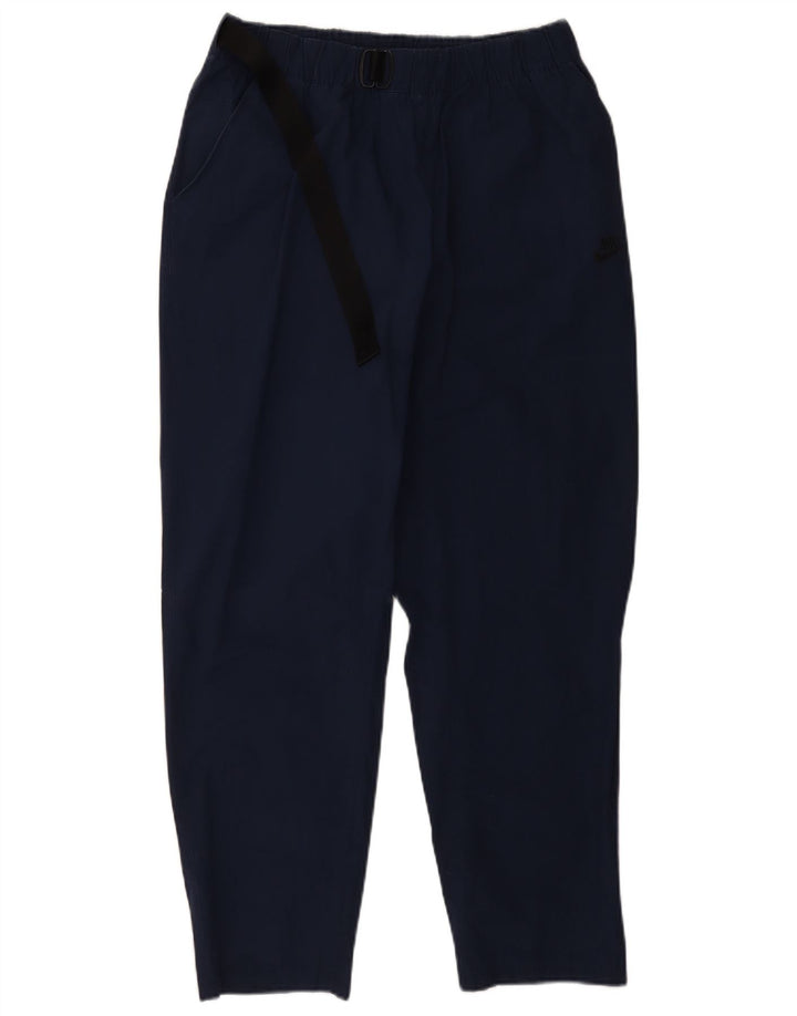Pantaloni casual affusolati Nike da uomo grandi W34 L30 poliestere blu navy