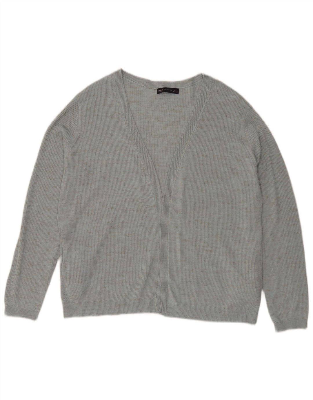 Maglione cardigan oversize da donna Marks & Spencer UK 16 Large Blue Flecked