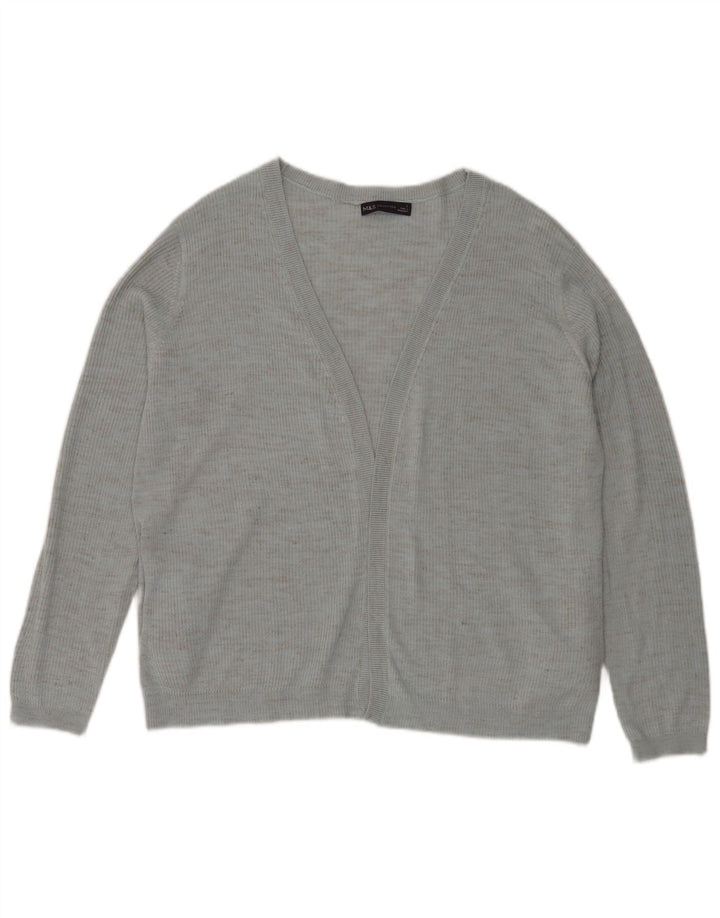 Maglione cardigan oversize da donna Marks & Spencer UK 16 Large Blue Flecked