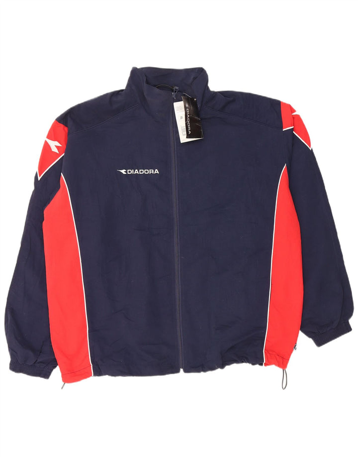 Giacca da ginnastica da uomo Diadora XL XL in poliestere color block blu navy