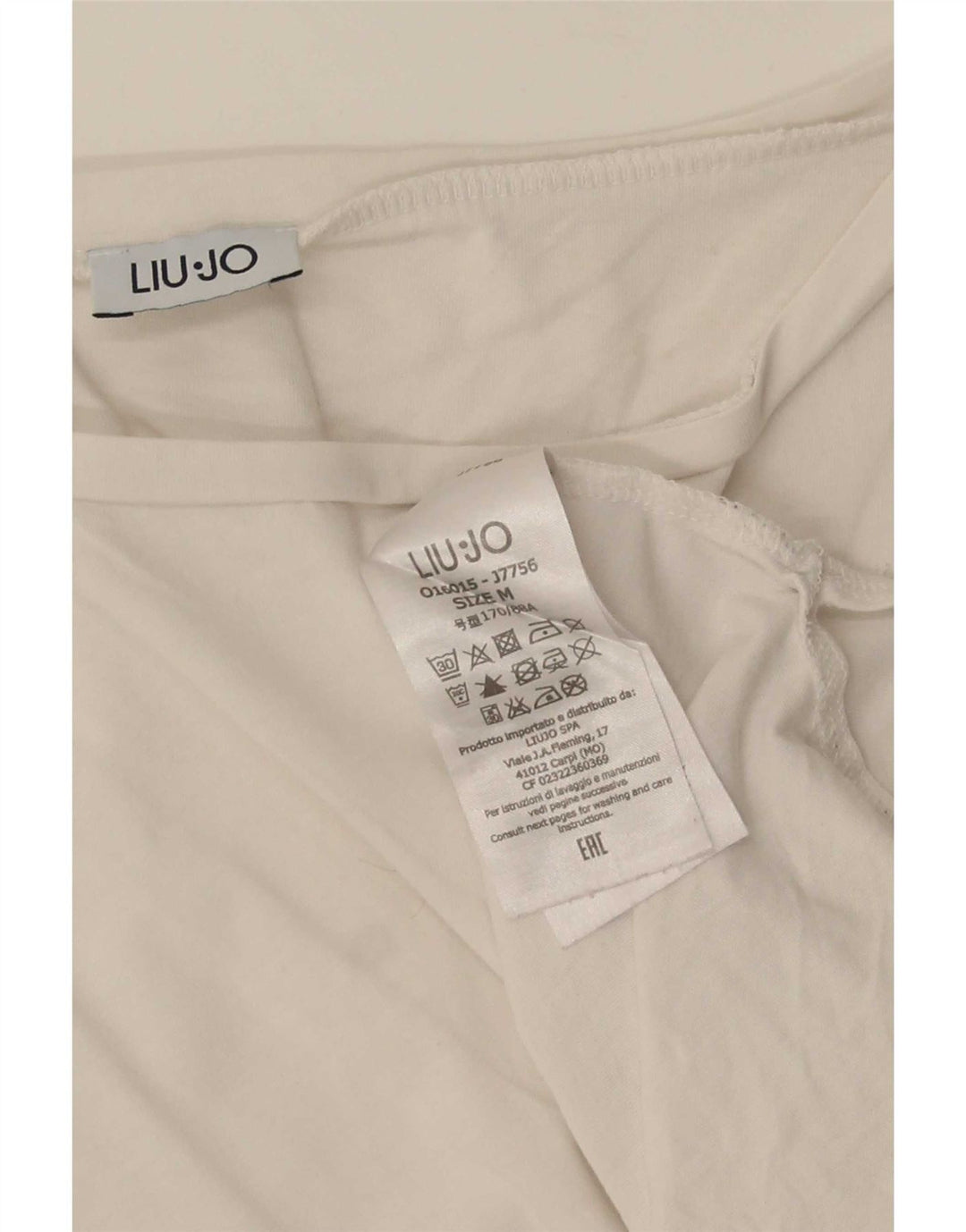T-shirt grafica da donna Liu Jo Top UK 14 cotone bianco medio