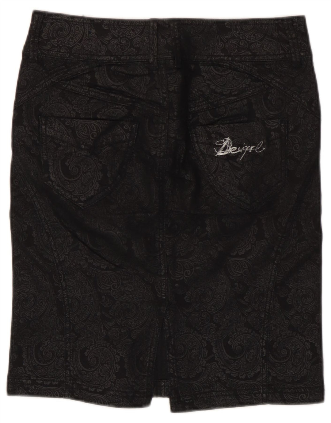 Gonna a tubino da donna Desigual EU 38 Media W28 Nero Paisley