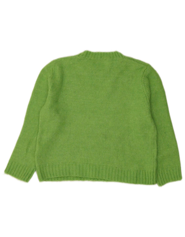 Maglione corto girocollo da donna Zara UK 14 Nylon verde medio