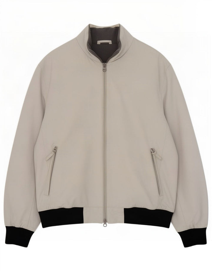 Giubbotto bomber da uomo su misura Murphy & Nye UK 44 2XL bianco a blocchi di colore