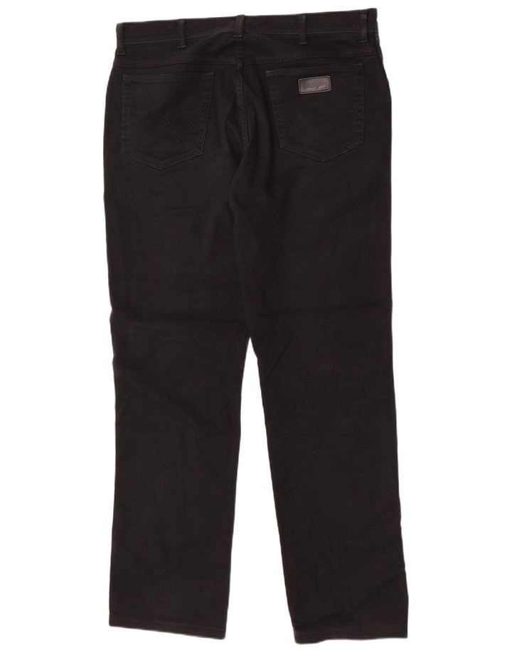 Jeans dritti elasticizzati Texas da uomo Wrangler W36 L32 cotone nero