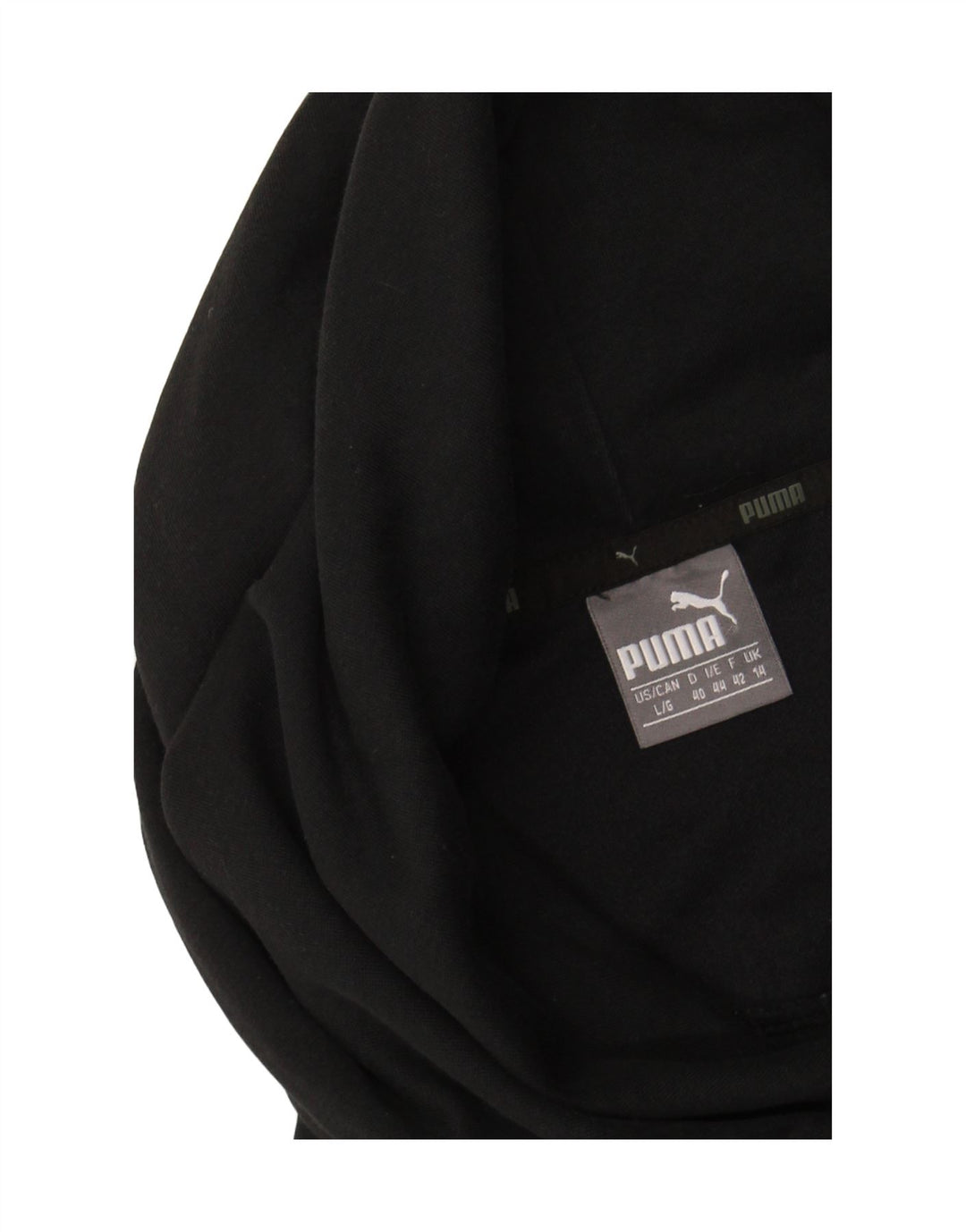 PUMA Womens Oversized Graphic Hoodie Jumper UK 14 Large Black