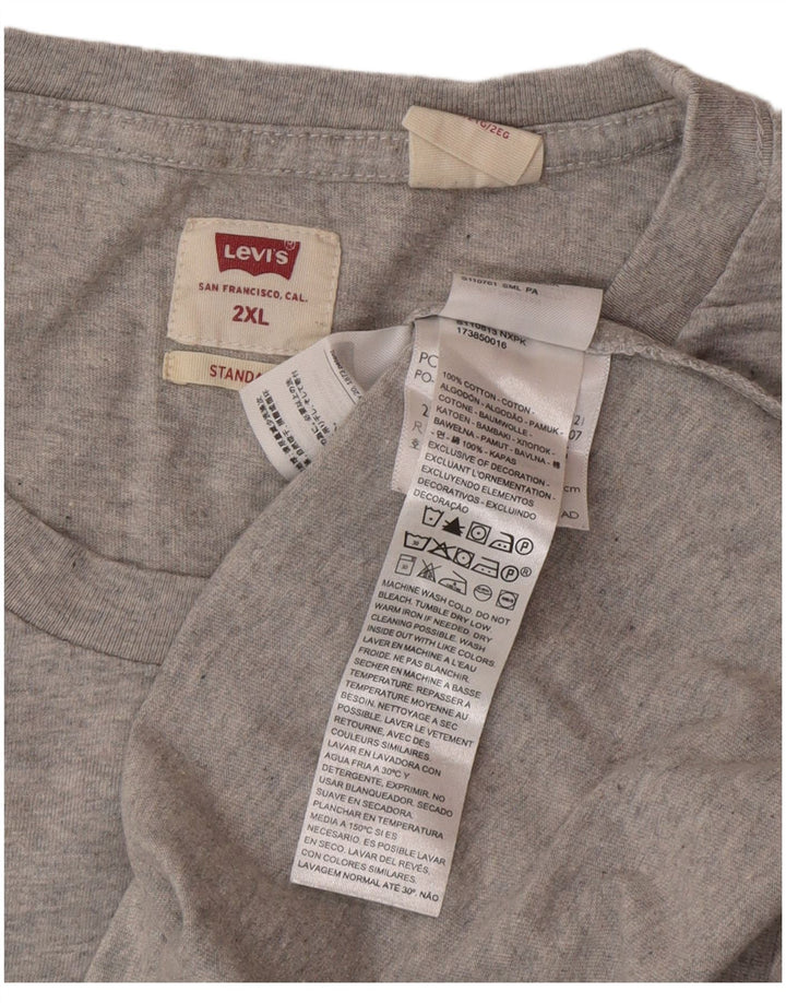 T-shirt standard da uomo Levi's Top 2XL cotone grigio