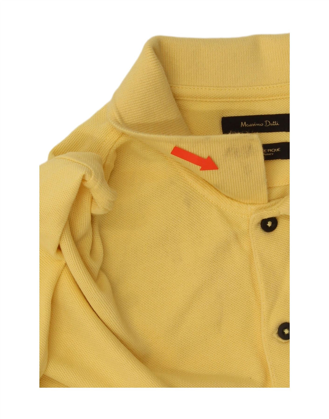 Polo Uomo Massimo Dutti in cotone Giallo Medio