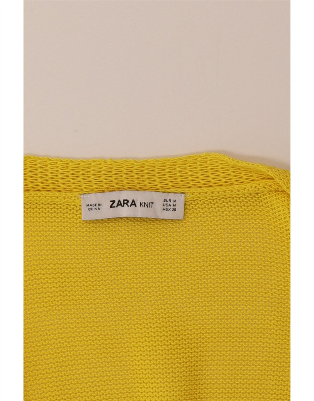 Maglione cardigan oversize da donna Zara UK 12 giallo medio