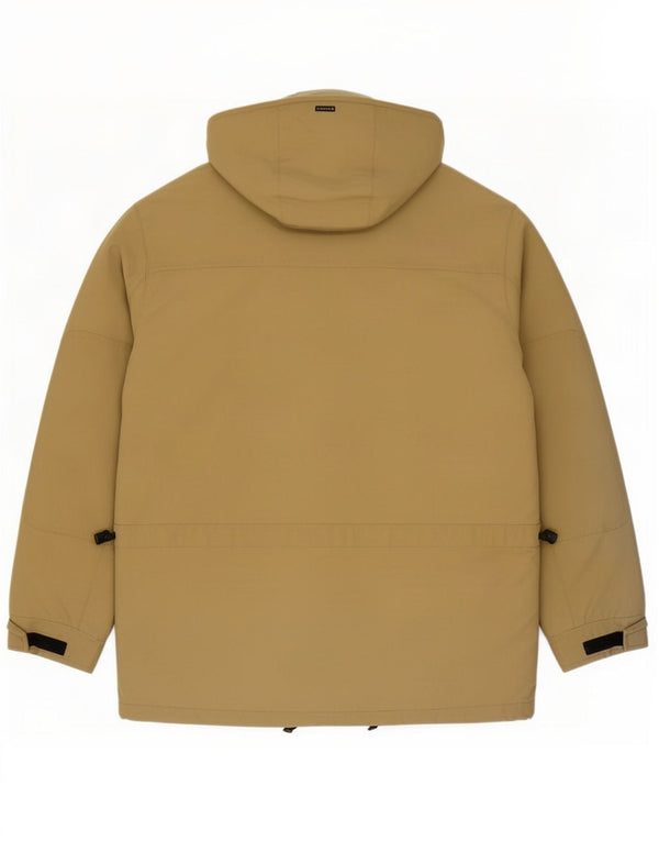 Giacca Parka da uomo con cappuccio Canadiens IT 50 Large in cotone color block kaki