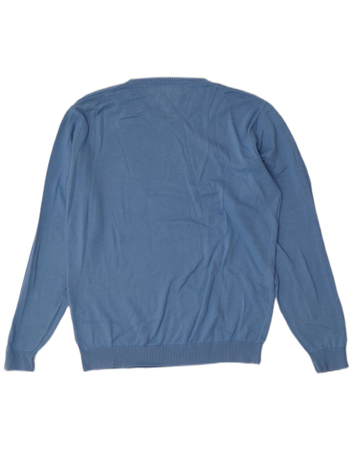 Maglione maglione girocollo da uomo Tommy Hilfiger grande cotone blu