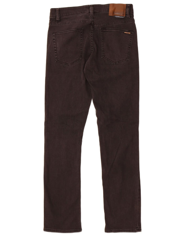 Volcom Mens Vorta Slim Straight Jeans W28 L31 Black Cotton