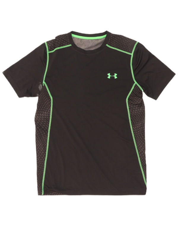 T-shirt da uomo Under Armour Top Small poliestere geometrico nero