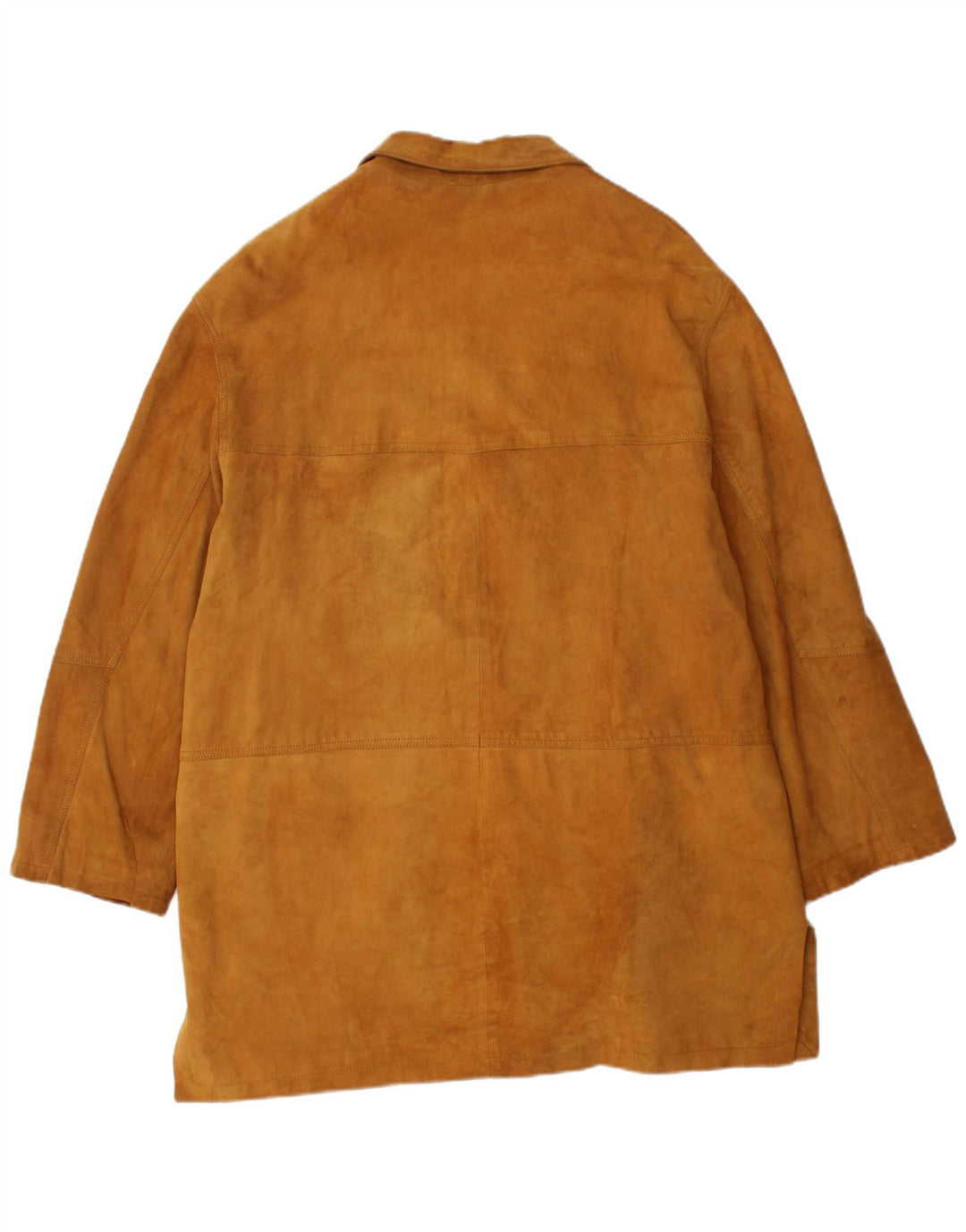 Giacca in pelle scamosciata da donna VINTAGE UK 18 XL in pelle marrone