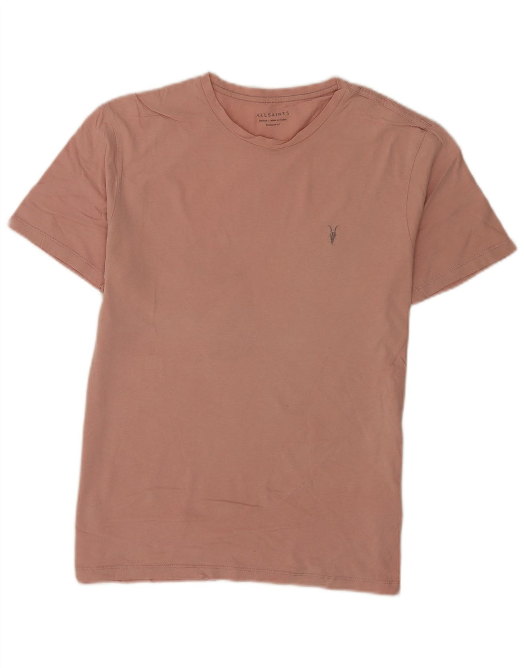 T-shirt da uomo con vestibilità regolare All Saints, in cotone rosa medio