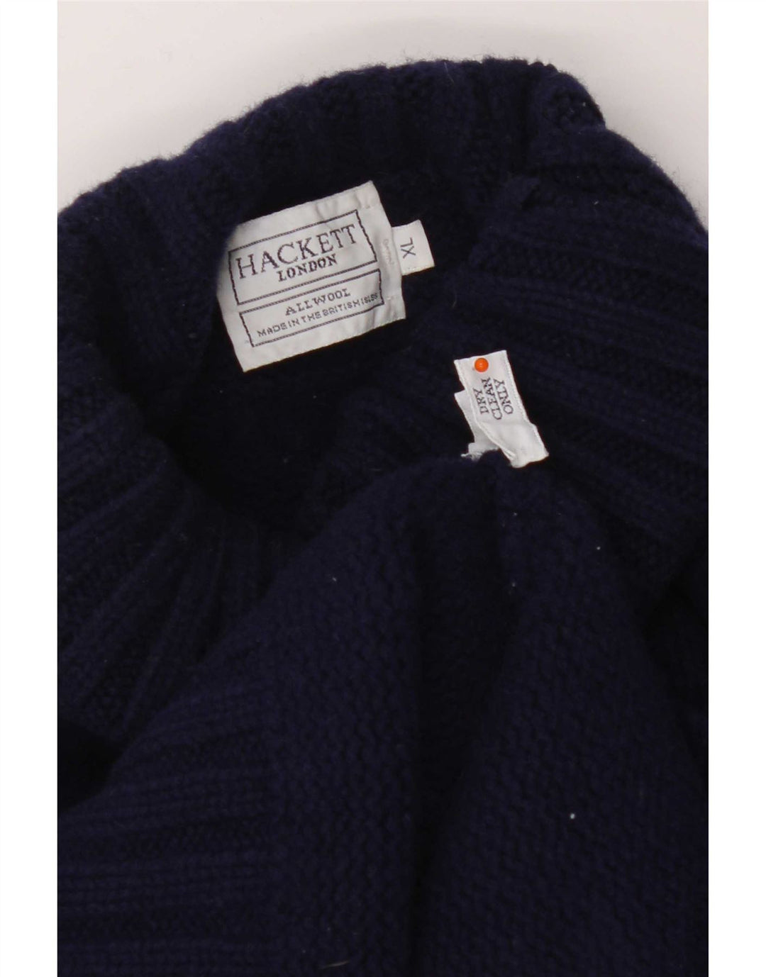 Maglione maglione a collo alto da donna Hackett UK 18 XL Lana color block blu navy