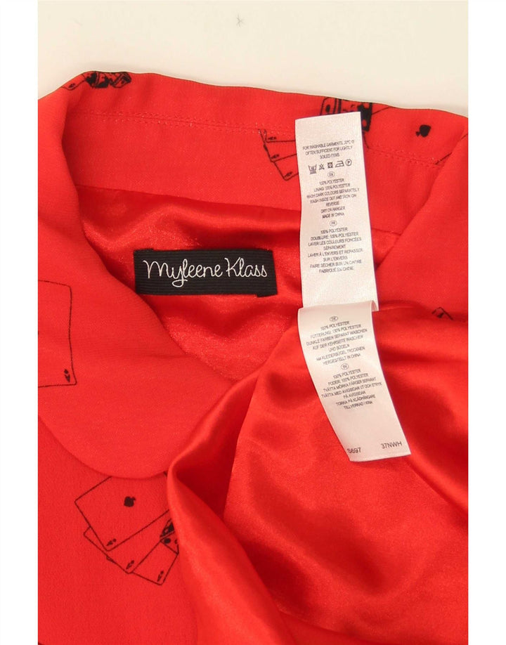 Abito a trapezio da donna per carte da gioco Myleene Klass UK 14 rosso medio