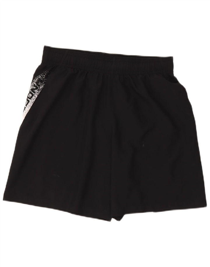 Pantaloncini sportivi Under Armour da uomo con vestibilità ampia e grafica, grandi, in poliestere nero