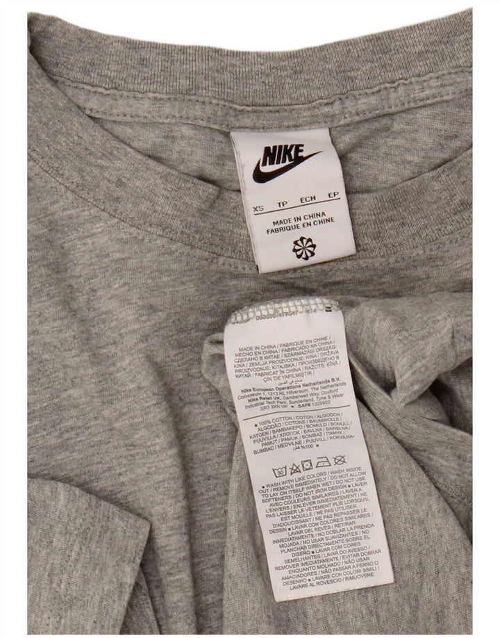 T-shirt Nike da uomo Top XS in cotone chiazzato grigio