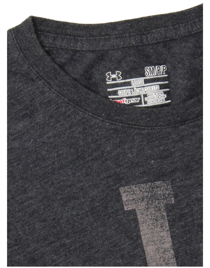 Maglietta grafica da donna Under Armour Heat Gear Top UK 10 piccola grigia