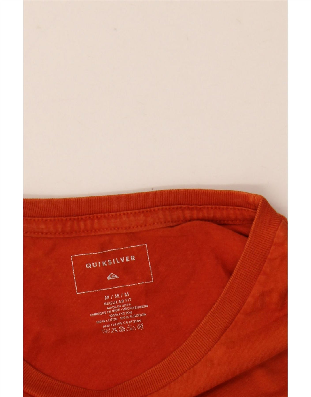 T-shirt grafica da uomo con vestibilità regolare Quiksilver, cotone arancione medio