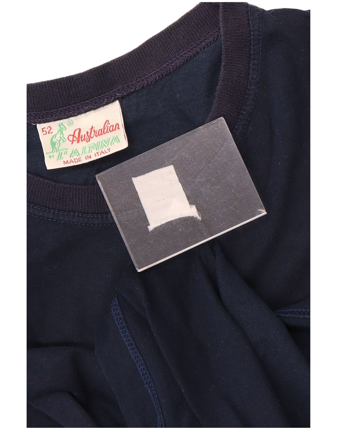 T-shirt grafica da uomo AUSTRALIAN L'ALPINA IT 52 Large in cotone blu navy