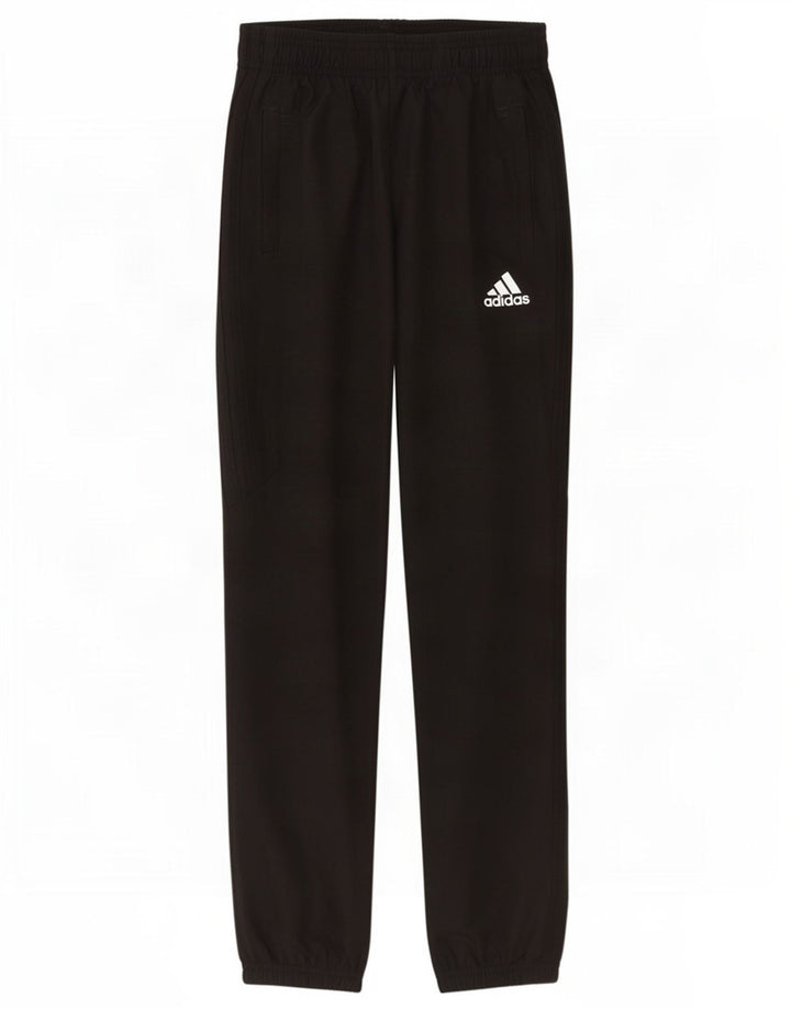 Pantaloni della tuta Adidas Climalite da ragazzo 9-10 anni in poliestere nero