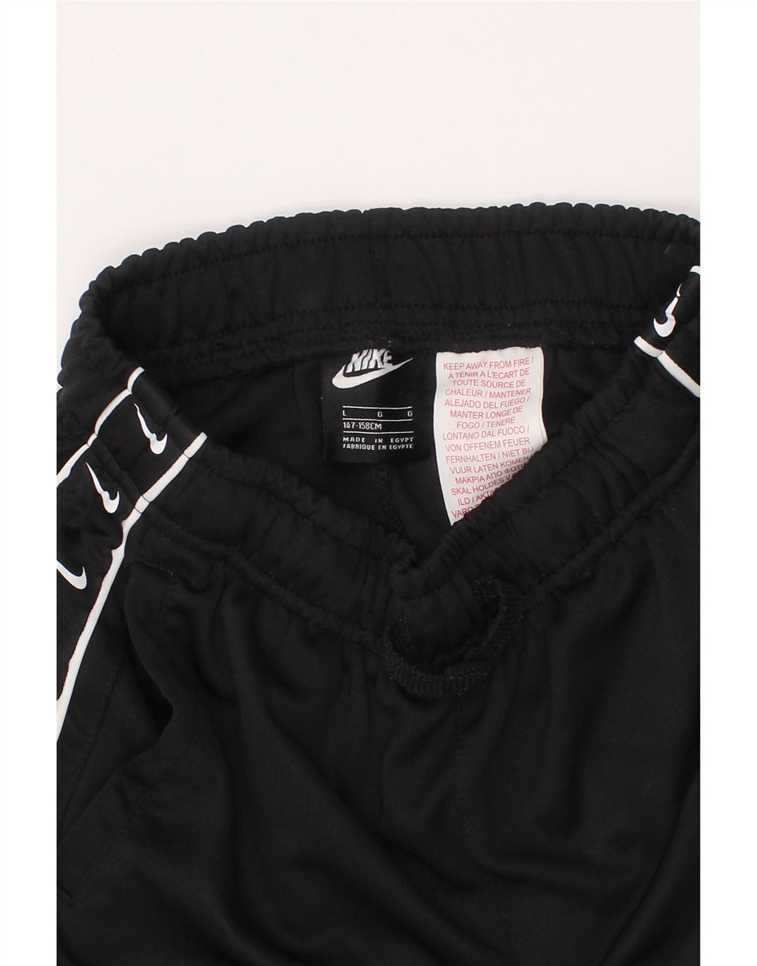 Pantaloncini sportivi con grafica NIKE da ragazzo 12-13 anni Large in poliestere nero
