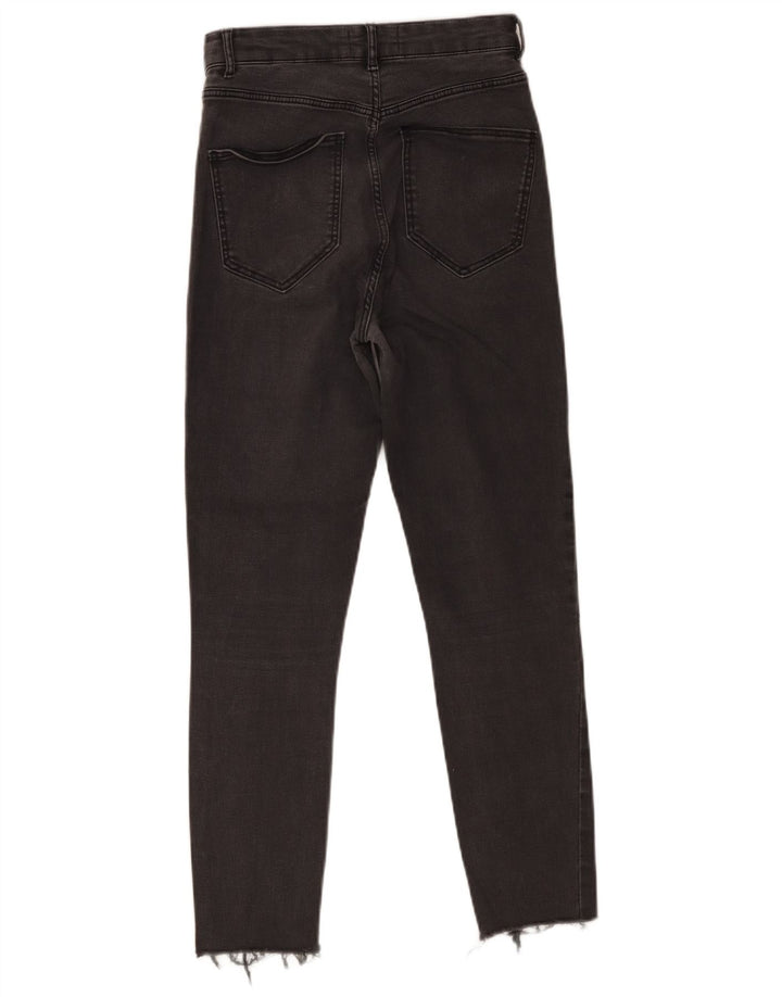 Jeans corti invecchiati Zara da donna EU 38 Small W28 L25 Grigio