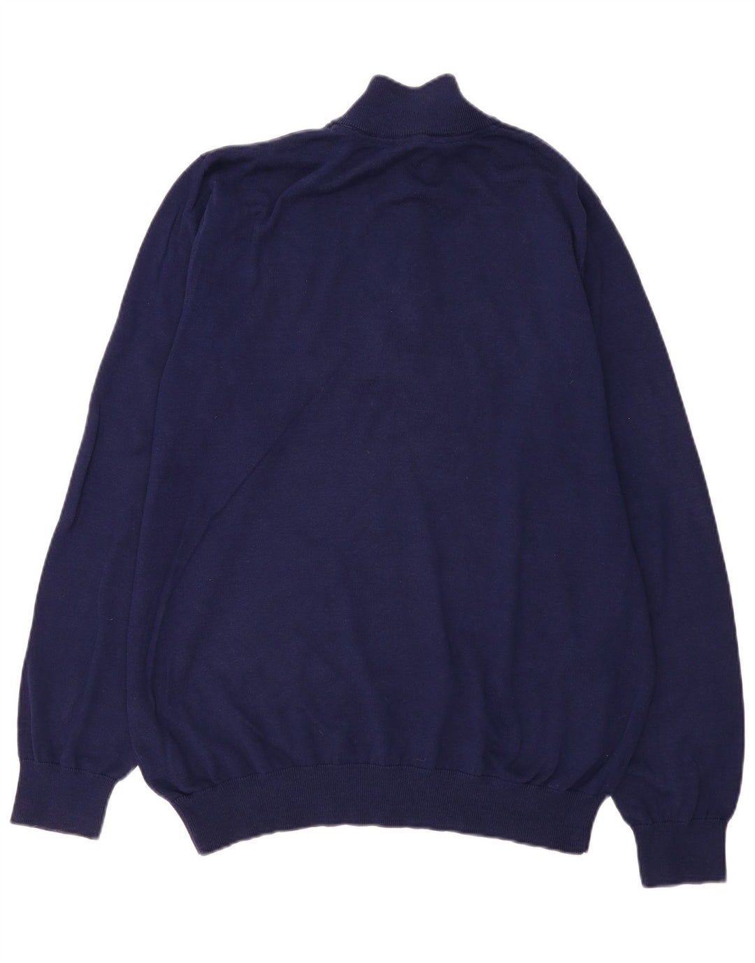 CREW CLOTHING Maglione da uomo con collo con zip 3XL cotone blu navy