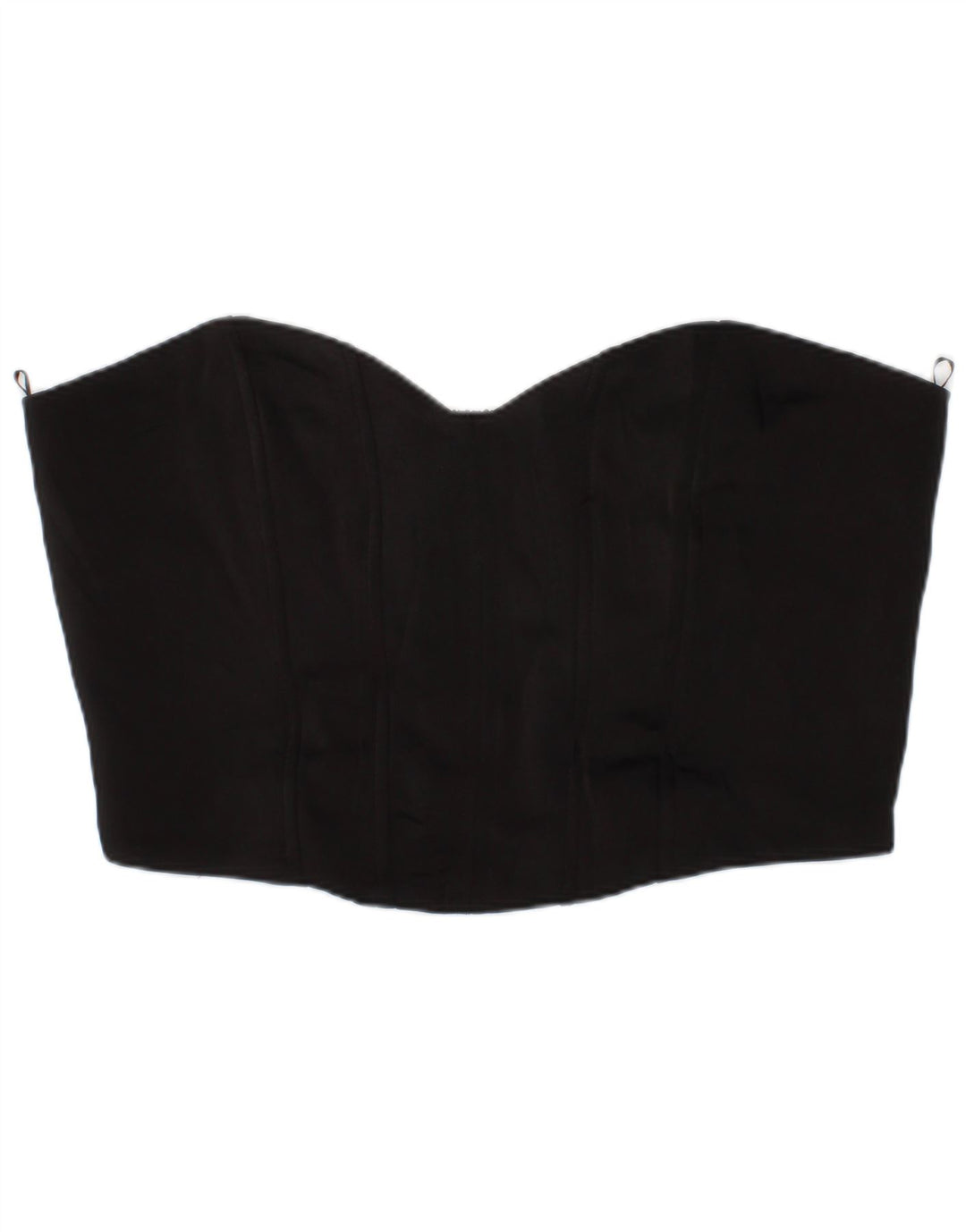 ZARA Womens Corset Top Large Black Polyester Modern
