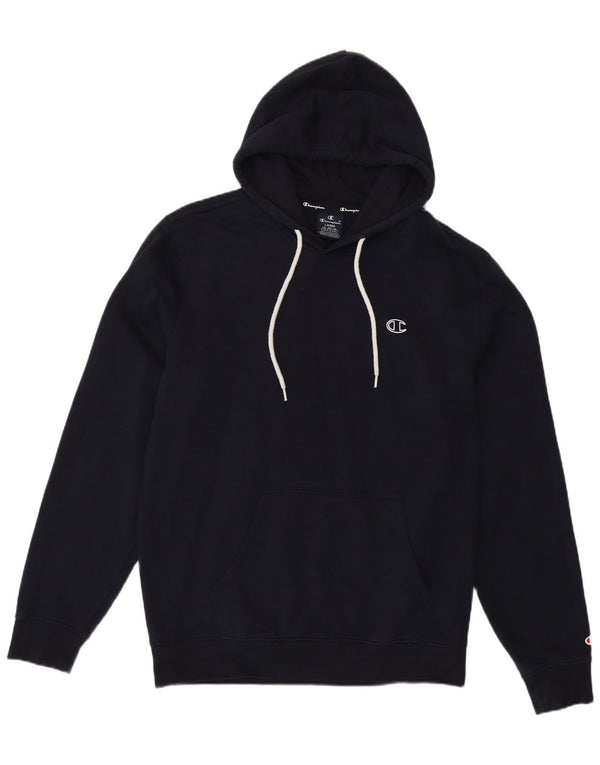 Felpa con cappuccio da uomo Champion Large in cotone blu navy
