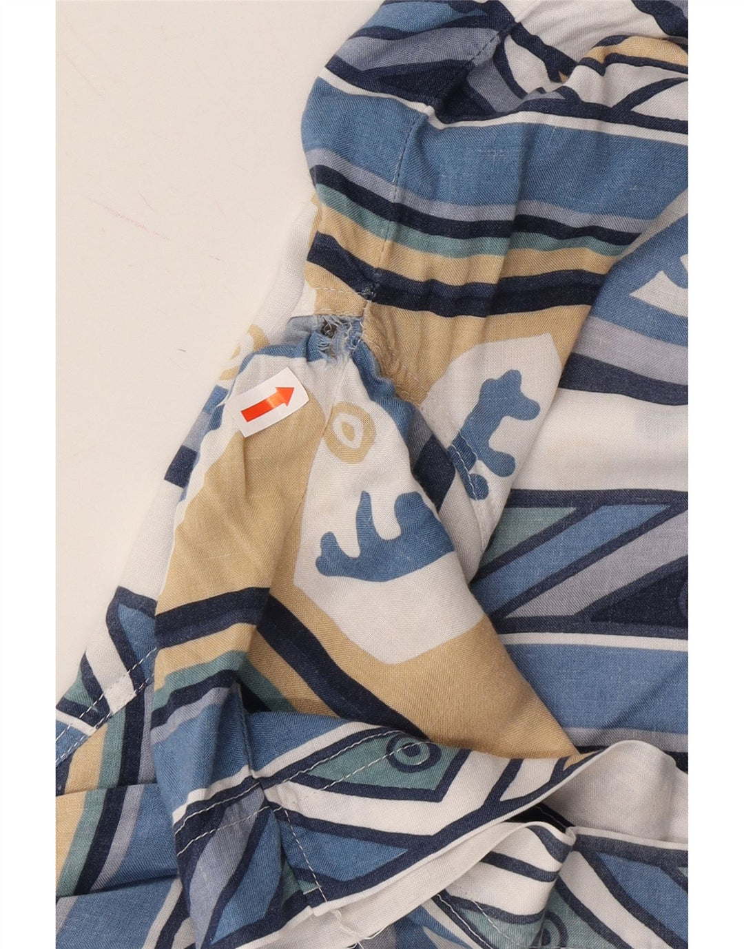 JUPITER Mens Short Sleeve Shirt Size 43 XL Blue Geometric Vintage Jupiter and Second-Hand Jupiter from Messina Hembry 