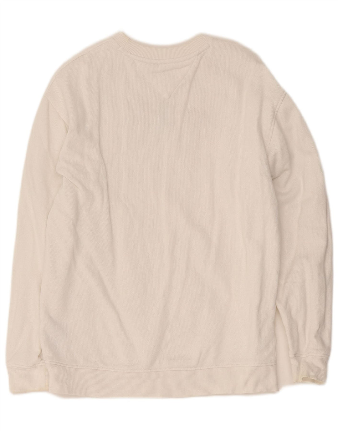 Felpa oversize con grafica da donna Tommy Hilfiger Maglione UK 10 Small Bianco
