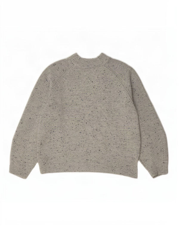 Maglione maglione girocollo da donna Marks & Spencer UK 14 Grigio medio chiazzato