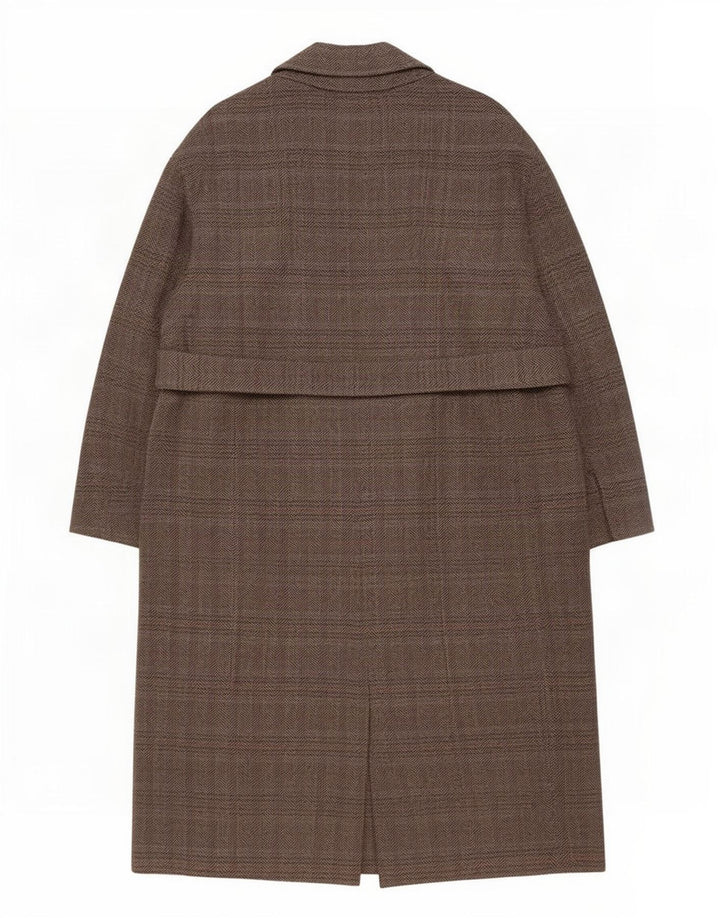 Cappotto Zara da donna UK 16 grande in lana a spina di pesce grigia