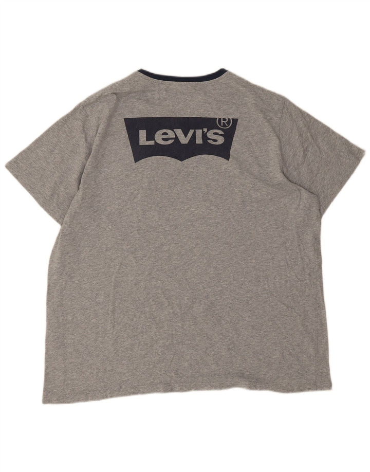 T-shirt grafica da uomo Levi's Top XL in cotone grigio